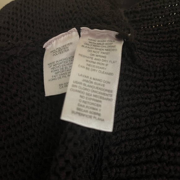 Anne Klein vintage black loosely woven polyester sweater Size L - Picture 5 of 6
